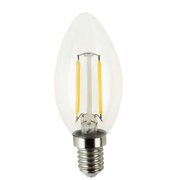 LAMPADINA LED A FILAMENTO C35 E14 4W 400LM 2700K Calda DIMMABLE