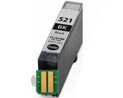 Cartuccia Comp. con CANON CLI521 BK con chip