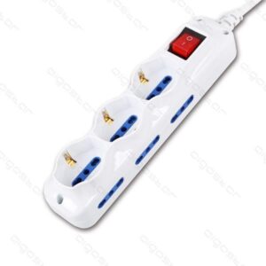 MULTIPRESA 10A/16A - 9 POSTI 6 Italia + 3 Shuko WHITE - cavo 3,0mt