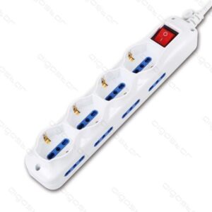 MULTIPRESA 10A/16A - 12 POSTI 8 Italia + 4 Shuko WHITE - cavo 1,5mt
