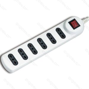 MULTIPRESA 16A 3680W - 6 POSTI 6 Italia WHITE - cavo 1,5mt