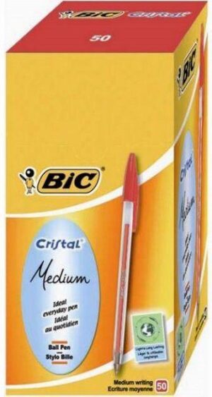 Penne a Sfera BIC CRISTAL ROSSE - Conf. 50pz