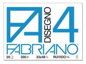 ALBUM DA DISEGNO FABRIANO F4 RUVIDO - 200GR 20FG CM 33X48