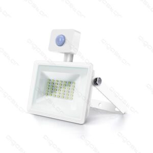 Faretto Proiettore a LED Con SENSORE di Movimento IP65 30W 6400K Fredda