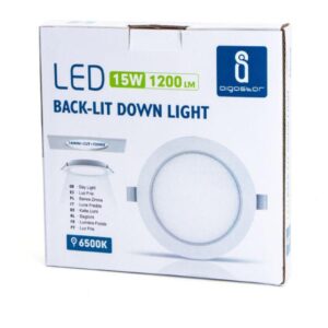 FARETTO TONDO a LED DOWNLIGHT AIGOSTAR RETROILLUMINATO E5 17,5cm 15W Luce fredda 6500K