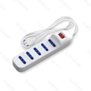 MULTIPRESA 16A 3680W - 5 POSTI 6 Italia WHITE - cavo 1,5mt
