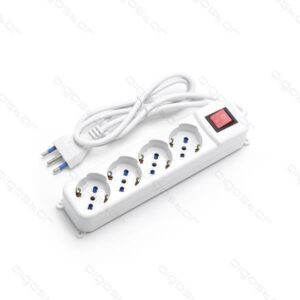 MULTIPRESA 16A - 4 POSTI 4 Shuko WHITE - cavo 1,5mt