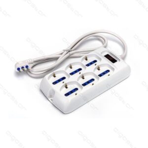 MULTIPRESA 16A - 6 POSTI CON INTERRUTTORE WHITE - cavo 1,5mt