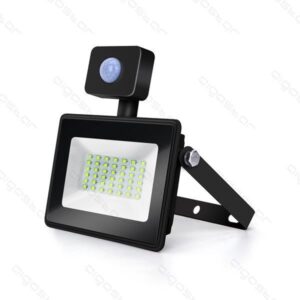 Proiettore a LED Con SENSORE di Movimento IP65 50W 6400K Nero