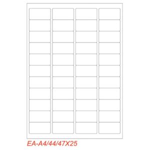 Etichette adesivo formato A4 165g 47,5*25,5mm n.44 etichette/foglio (conf.100foglio)