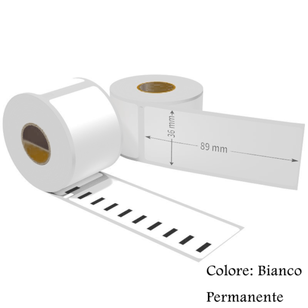 Etichette adesive permanente per DYMO DM-99012 S0722400 89mm*36mm 260pz