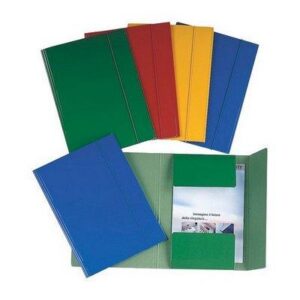 Cartelle Esselte gialle 3 lembi plastificate 25X35 cm. conf. 5 pz.