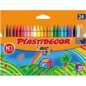 Colori a cera Bic Kids Plastidecor conf. 24 pz. pastello